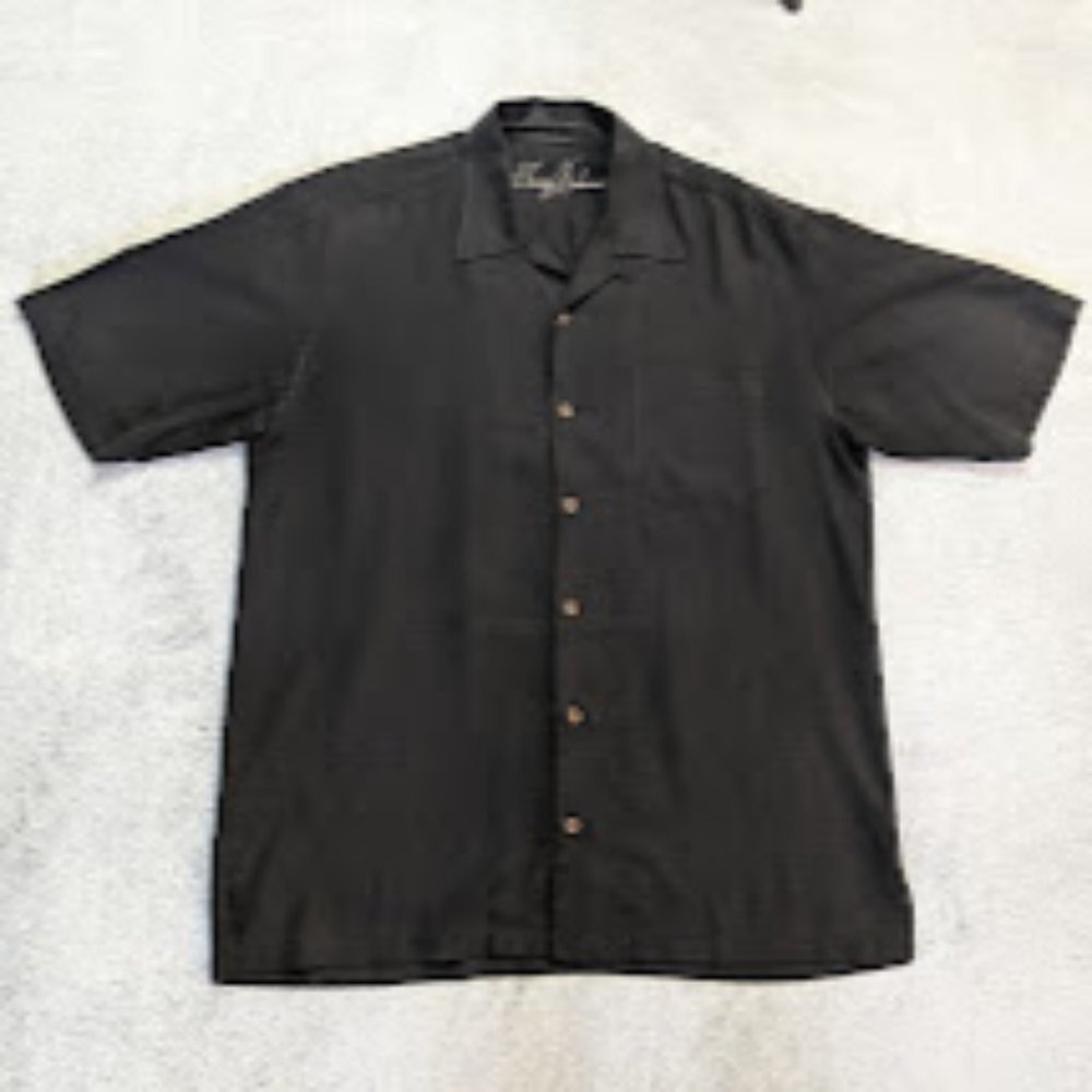 Tommy Bahama 100% Silk Black Men's Shirt